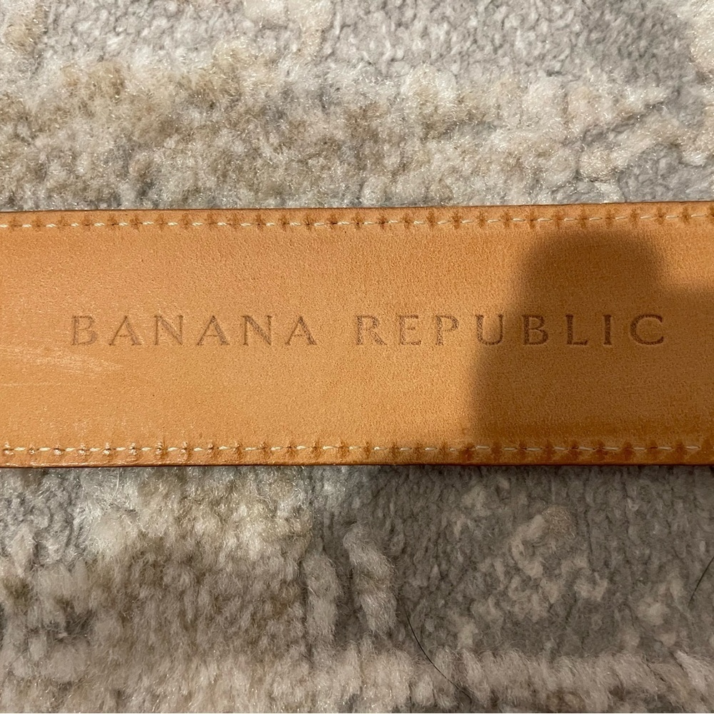 Banana Republic Brown Genuine Italian Leather Belt Size 30 Made in Italy Unisex - Picture 2 of 8
